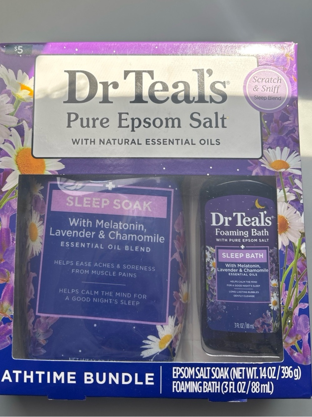 Dr Teal's Sleep Soak & Foaming Bath - Lavender Chamomile (Purple)